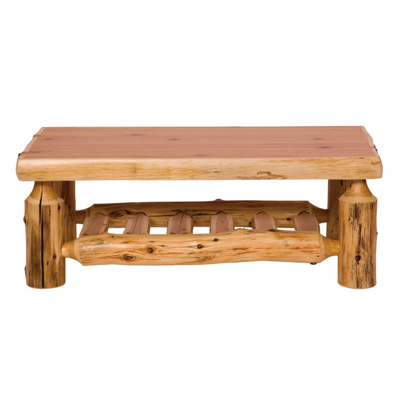 Fireside Lodge Traditional Cedar Log Coffee Table & Reviews Wayfair